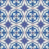 Seamless Moroccan Portuguese tiles Azulejo ornaments N7