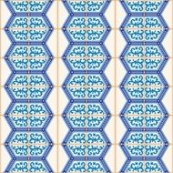 Seamless Moroccan Portuguese tiles Azulejo ornaments N13