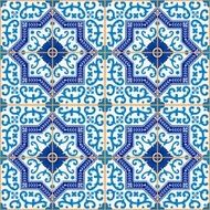 Seamless Moroccan Portuguese tiles Azulejo ornaments N18