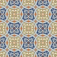 Seamless Moroccan Portuguese tiles Azulejo ornaments N20