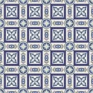 Seamless Moroccan Portuguese tiles Azulejo ornaments N21
