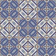 Seamless Moroccan Portuguese tiles Azulejo ornaments N22