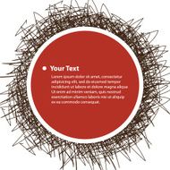 Abstract Round Label N2