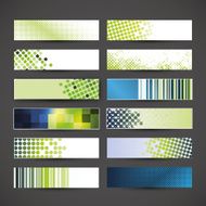 Vector Set of Twelve Banner Designs