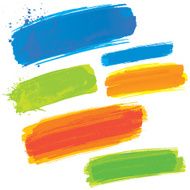 Coloured brush strokes