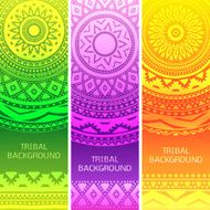 Tribal ethnic vintage banners illustration N2
