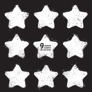 Grunge vector stars N2