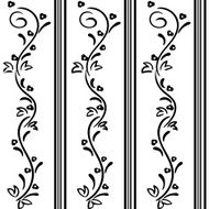 Seamless Hand drawn vector swirl flower pattern N2
