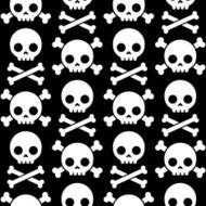 Skull and crossbones seamless pattern N2