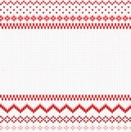 seamless red and white knitted background N7