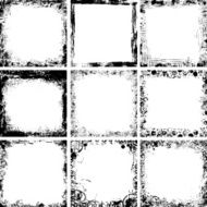 Collection of grunge frames
