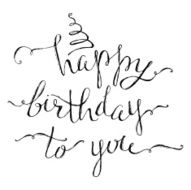 Hand-written Happy Birthday Lettering