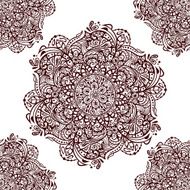 Seamless Pattern with Indian Ornament N2