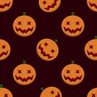 Halloween Pumpkin Pattern Background