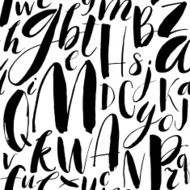 Handwritten calligraphic font seamless background N2