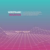 Wireframe mesh polygonal surface N4