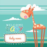 Welcome Baby Born Greeting Card Cute N2