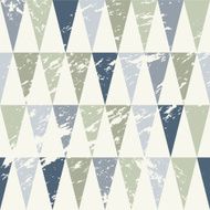Seamless Geometric Grunge Texture with Blue and Grey Triangles