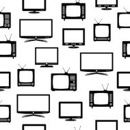 Seamless pattern with television sets