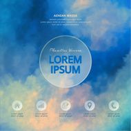 Dramatic Sky Painting Vector Background N2