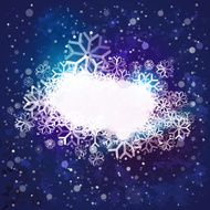 Blue winter space with cloud