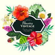 Vector illustration with watercolor flowers N57