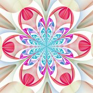 Fabulous symmetrical pattern of the leaves Computer generated N5