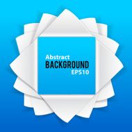 Abstract paper elements on blue background N2