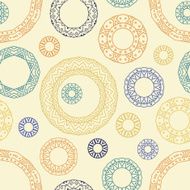 Mexican seamless circle pattern