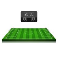 vector soccer field with scoreboard vector N3