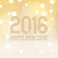 happy new year 2016 on shiny christmas background eps10