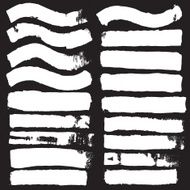 Vector set of grunge brush strokes N17