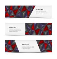 Abstract pyramid horizontal banners