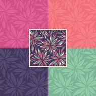 Set of floral seamless decorative patterns N2