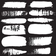 Vector set of grunge brush strokes N18