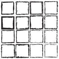 Grunge frame texture set - Abstract design template N13