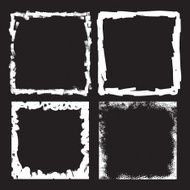Grunge frame set vector template N6