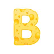 3d cheese letter B N2