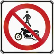 No Pedestrians Or Motorcycles in Canada N2