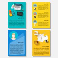 Business time theme Collection with everyday life electronic objects