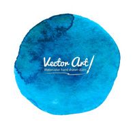 Watercolor blue circle