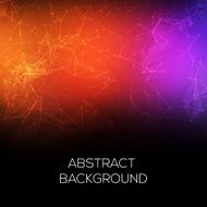 Abstract polygonal space low poly dark background with connecting dots