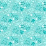 Happy Birthday seamless pattern texture background N9