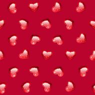 Ruby Gem Hearts Seamless Pattern