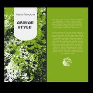 Green grunge vector template