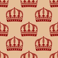 Royal crown seamless background pattern