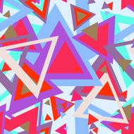 Seamless abstract texture with triangles psychedelicchaotic background turquoise N4