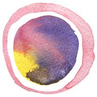 Abstract acrylic and watercolor circle painted background N3