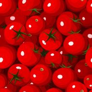 Vector seamless background with red tomatoes