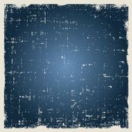 Grunge vector blue background texture with dust and rough edges